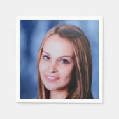 カスタム写真パーソナライズされた スタンダードカクテルナプキン (正面)