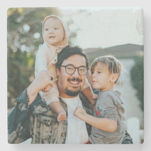 カスタム写真パーソナライズされた ストーンコースター (正面)