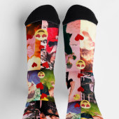 カスタム写真パーソナライズされたlove要素 ソックス (上部)