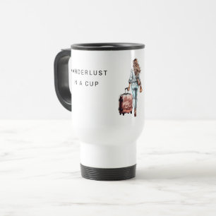 カスタム写真パーソナライズされたWanderlust In A Cupp トラベルマグ