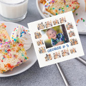 カスタム写真パーティー動物テーマ子供の誕生日 スタンダードカクテルナプキン