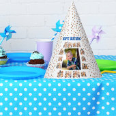 カスタム写真パーティー動物テーマ子供の誕生日 パーティーハット