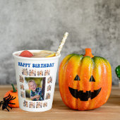 カスタム写真パーティー動物テーマ子供の誕生日 紙コップ