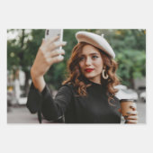 カスタム写真パーティー自撮写真写真 ラッピングペーパーシート (正面3)