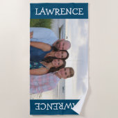 カスタム写真ビーチタオル – 贈パーソナライズされたり物 ビーチタオル (正面)