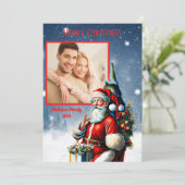 カスタム写真ファミリークリスマスカード 招待状 (スタンド正面)