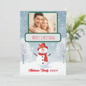 カスタム写真ファミリークリスマスカード 招待状 (スタンド正面)
