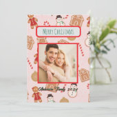 カスタム写真ファミリークリスマスカード 招待状 (スタンド正面)