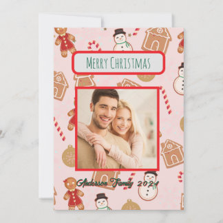 カスタム写真ファミリークリスマスカード 招待状