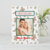 カスタム写真ファミリークリスマスカード 招待状 (スタンド正面)