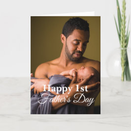 カスタム写真ファースト・ファーザー・デイ・ホリデー・カード サンキューカード