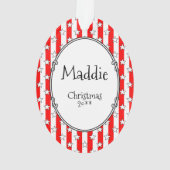 カスタム写真フレームUSAアメリカ国旗の愛国的おもしろい オーナメント (裏面)