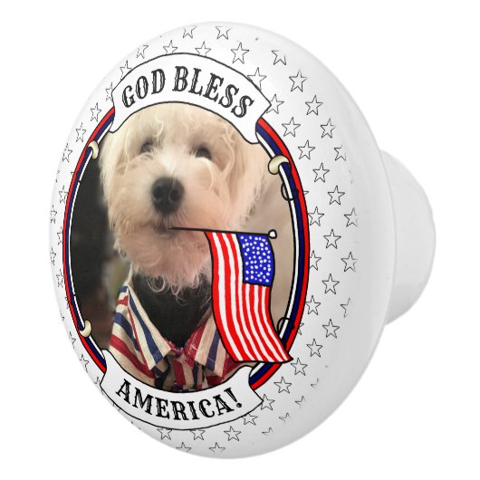 カスタム写真フレームUSAアメリカ国旗の愛国的おもしろい セラミックノブ (右)