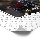 カスタム写真フレームUSAアメリカ国旗の愛国的おもしろい ポスター (角)