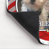 カスタム写真フレームUSAアメリカ国旗の愛国的おもしろい マウスパッド (コーナー)