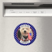 カスタム写真フレームUSAアメリカ国旗の愛国的おもしろい マグネット (インサイチュ (食洗機))