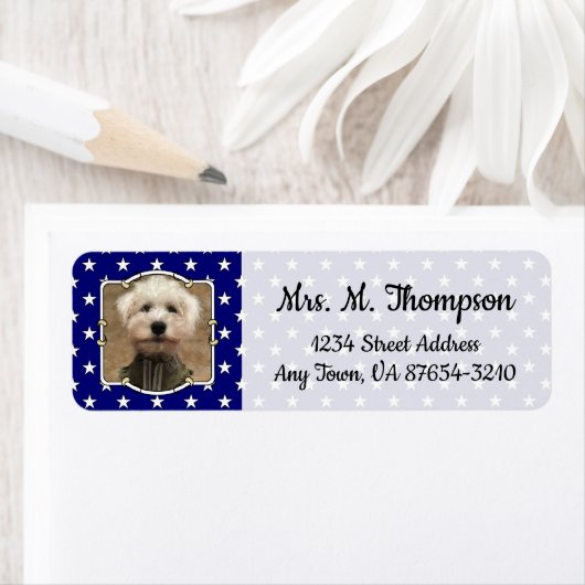 カスタム写真フレームUSAアメリカ国旗の愛国的おもしろい ラベル (インサイチュ)