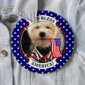 カスタム写真フレームUSAアメリカ国旗の愛国的おもしろい 缶バッジ (インサイチュ)