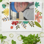 カスタム写真フローラ枠テンプレートキッチンタオル キッチンタオル (折り畳み)