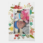 カスタム写真フローラ枠テンプレートキッチンタオル キッチンタオル (縦)