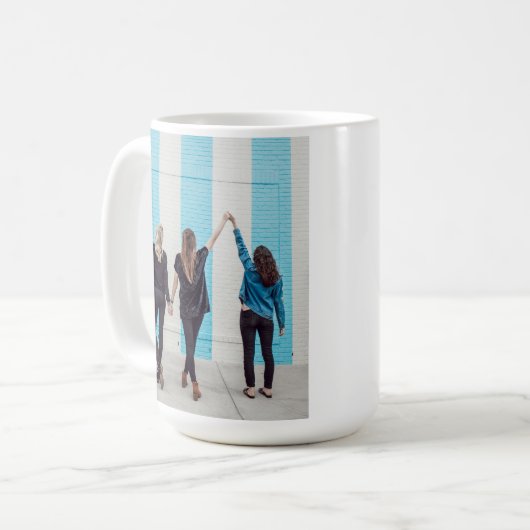 カスタム写真フ最高のァンドズベスティスチーム コーヒーマグカップ (正面左)