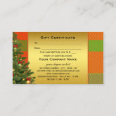 カスタム写真プライドのクリスマスプレゼント証明書 割引カード (裏面)