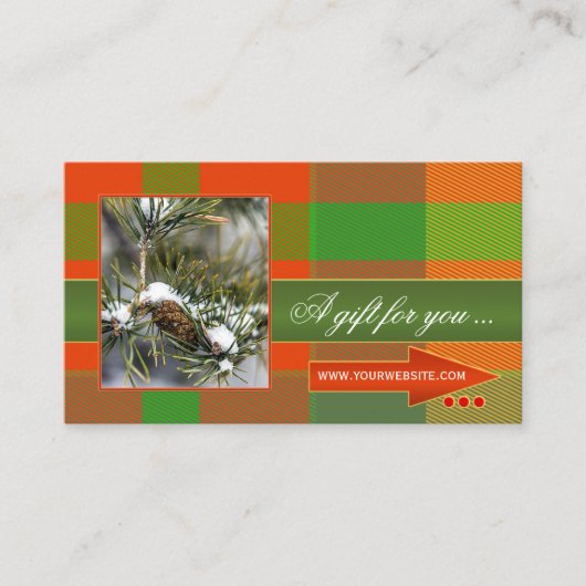 カスタム写真プライドのクリスマスプレゼント証明書 割引カード (正面)