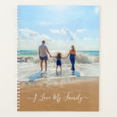 カスタム写真プランナー文字 – 家族が大好き プランナー手帳 (正面)