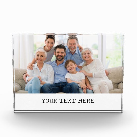 カスタム写真プレゼント写真贈与記念日 フォトブロック (正面)