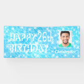 カスタム写真プール誕生日パーティーのプール水リップル 横断幕 (横)