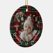 カスタム写真ベビー初 セラミックオーナメント (右)