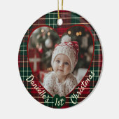 カスタム写真ベビー初 セラミックオーナメント (左)