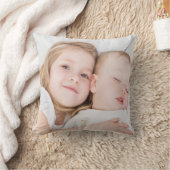 カスタム写真ベビー生まれたばかりの兄妹 クッション (ブランケット)