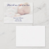 カスタム写真ベビー誕生名案内カード ノートカード (正面/裏面)