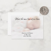 カスタム写真ベビー誕生名案内カード ノートカード (正面/裏面インサイチュ)