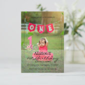 カスタム写真ベビー誕生日 招待状 (スタンド正面)