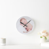 カスタム写真ベビー ラウンド壁時計 (ホーム)
