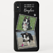 カスタム写真ペットドッグキャットコラージュカット引用文写真 Case-Mate iPhoneケース (裏面)