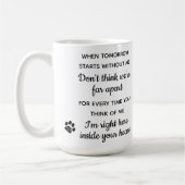 カスタム写真ペットロス記念ペットメモリアル コーヒーマグカップ (左)