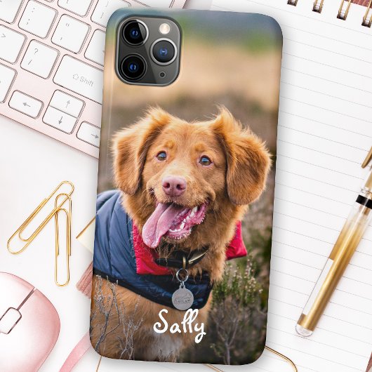 カスタム写真ペット犬猫名前 iPhoneケース