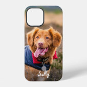カスタム写真ペット犬猫名前 iPhoneケース (裏面)