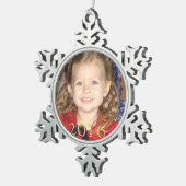 カスタム写真ペーター スノーフレークピューターオーナメント (右)