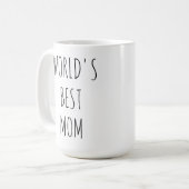 カスタム写真マグマ母の日の贈り物ママ最高のム コーヒーマグカップ (正面左)