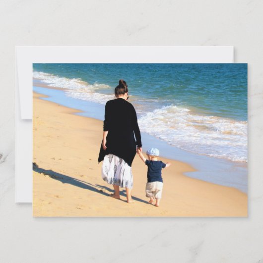 カスタム写真マザーのデイカードあなたの写真文字 (裏面)