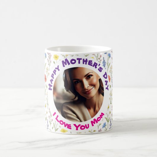 カスタム写真マパーソナライズされたグ母の日のプレゼント コーヒーマグカップ (中央)