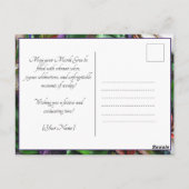 カスタム写真💚💜💛マルディグラス魔法 ポストカード (裏面)