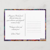 カスタム写真💚💜💛マルディグラス魔法 ポストカード (裏面)