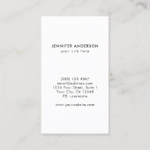 カスタム写真ミニマモダンリストプロフェッショナル 名刺 (裏面)