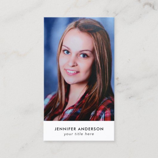 カスタム写真ミニマモダンリストプロフェッショナル 名刺 (正面)