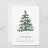 カスタム写真ミニマル水色クリスマスツリー シーズンカード (正面)